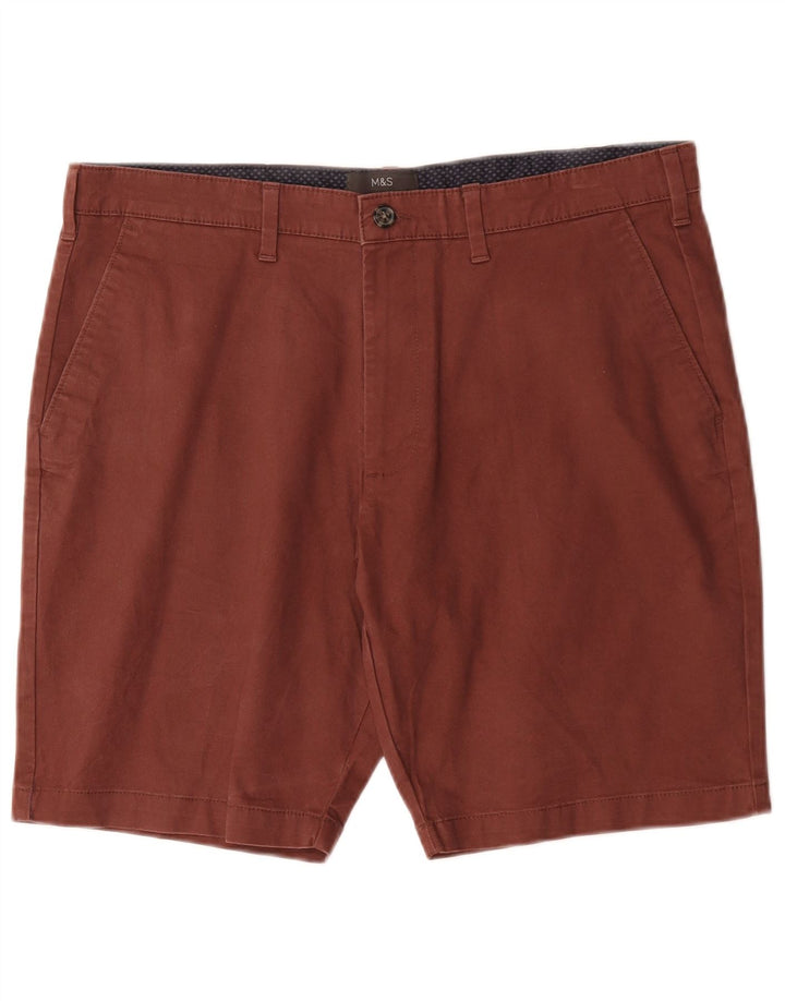 Marks & Spencer Short Chino Homme W36 Large Marron Coton