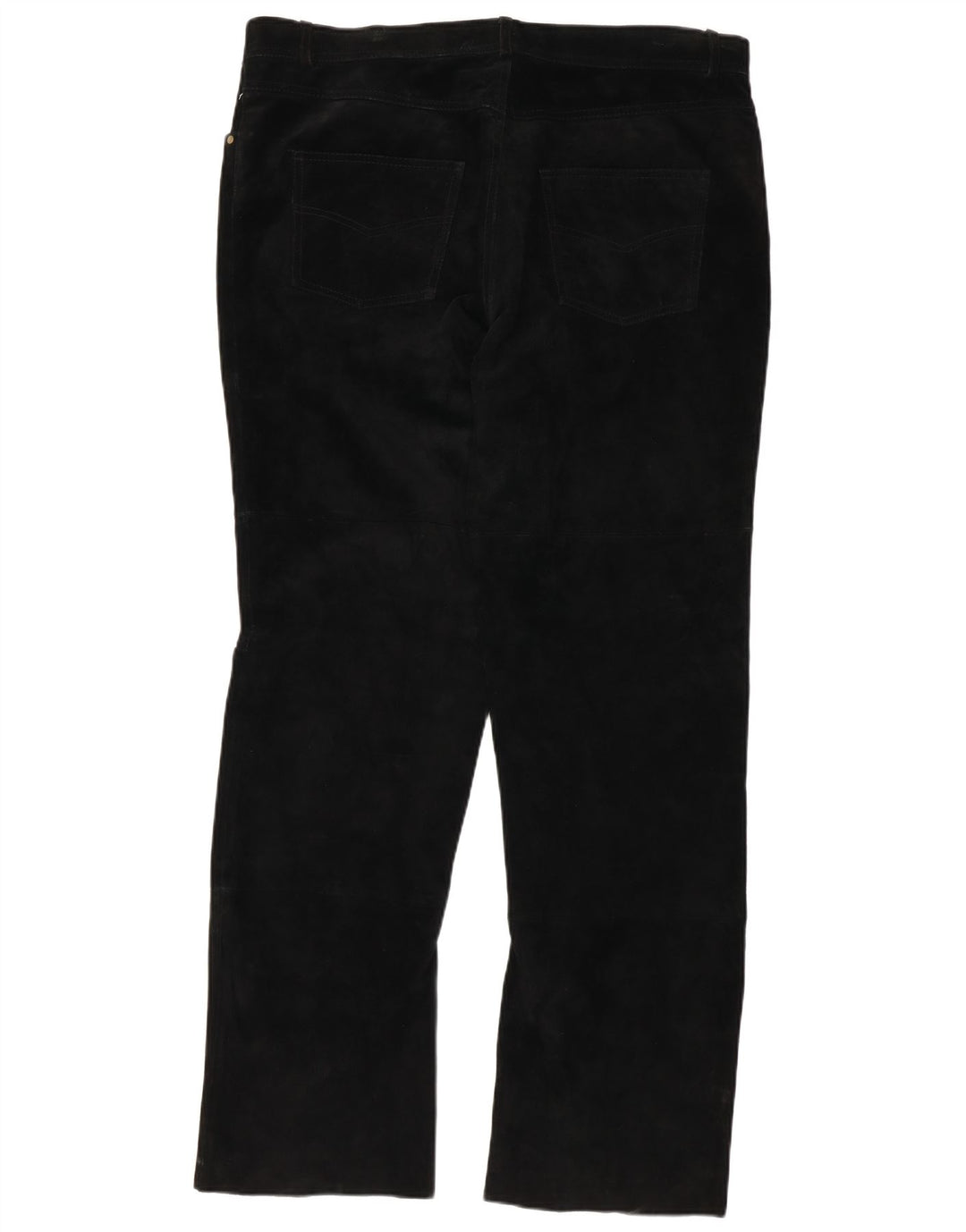 Pantalon droit en daim pour homme authentique 2XL W38 L32 cuir noir