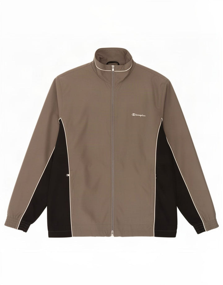 Champion Veste de survêtement pour homme Small Gris Colorblock Polyester