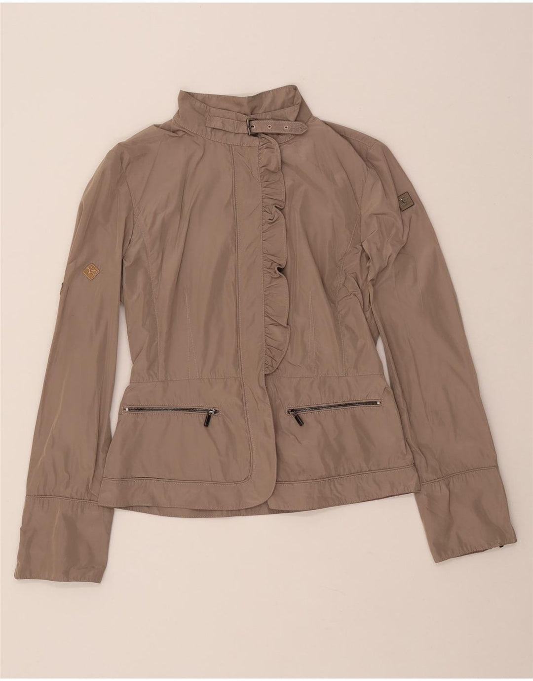 Cerruti 1881 Blouson Bomber Femme IT 44 Beige Moyen Polyester