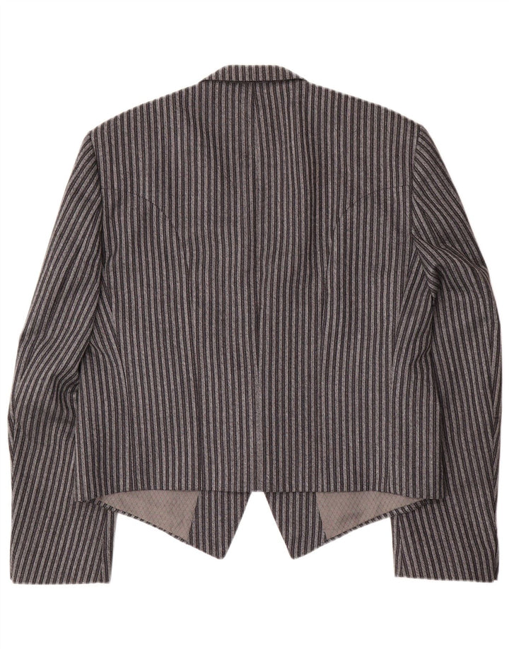 Leithauser Veste Blazer 1 Bouton Homme EU 54 2XL Gris Rayé Trevira