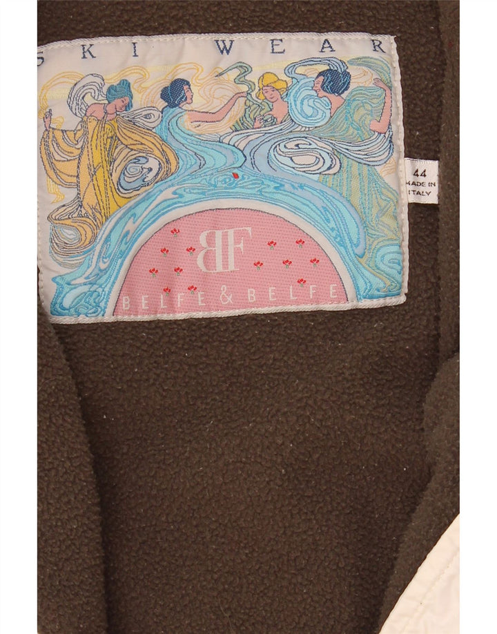 Belfe & Belfe Veste coupe-vent surdimensionnée à capuche pour femme IT 44 Blanc moyen