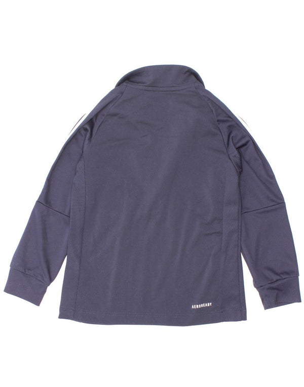 Adidas Garçon Aeroready Zip Neck Pull Survêtement Top 5-6 ans Bleu Marine