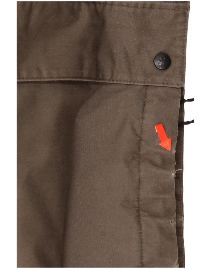 Jack Wolfskin Veste coupe-vent à capuche pour homme UK 40 Large Marron Polyester