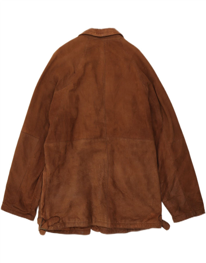 veste en cuir homme vintage IT 52 XL Marron