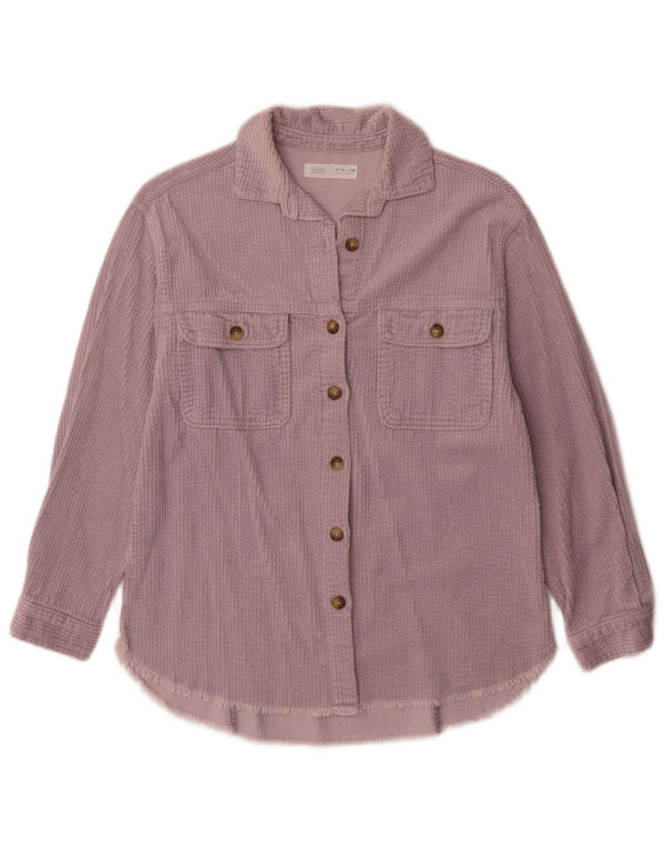 Chemise en velours côtelé Zara fille 11-12 ans coton violet