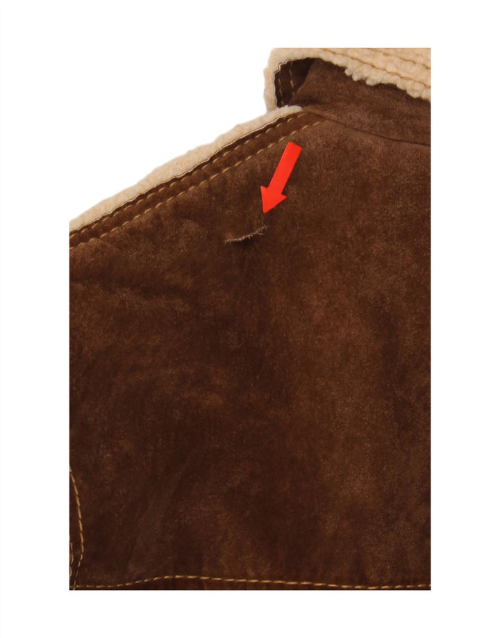 Conbipel Veste Shearling Femme IT 48 XL Cuir Marron