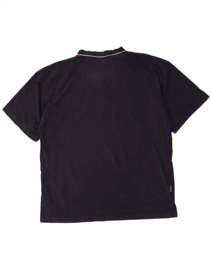 Lotto T-Shirt Homme Haut Large Bleu Marine Coton