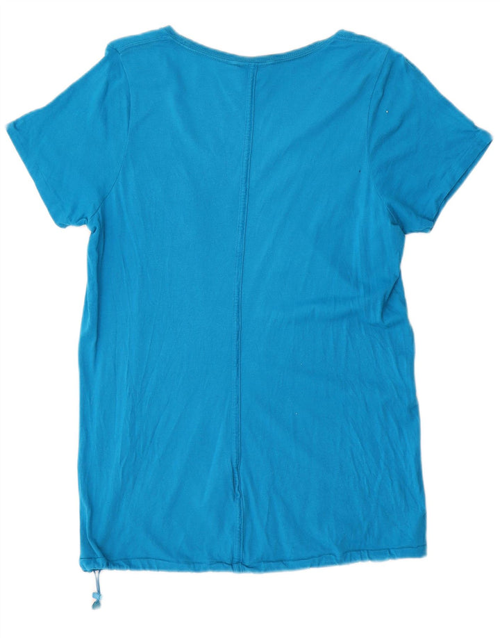 Nike T-Shirt Femme UK 14 Bleu Moyen Coton