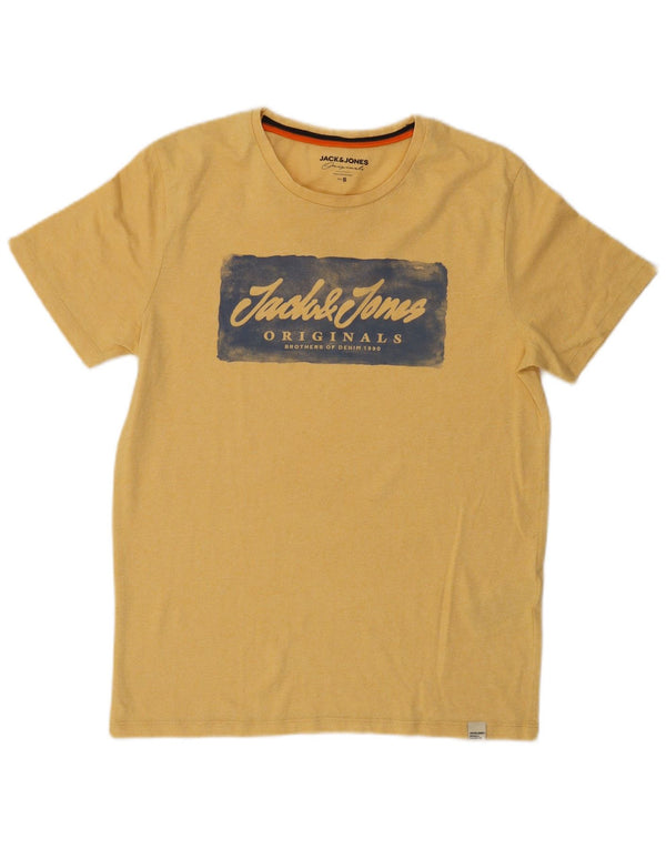 Jack & Jones T-Shirt Graphique Homme Petit Jaune Coton