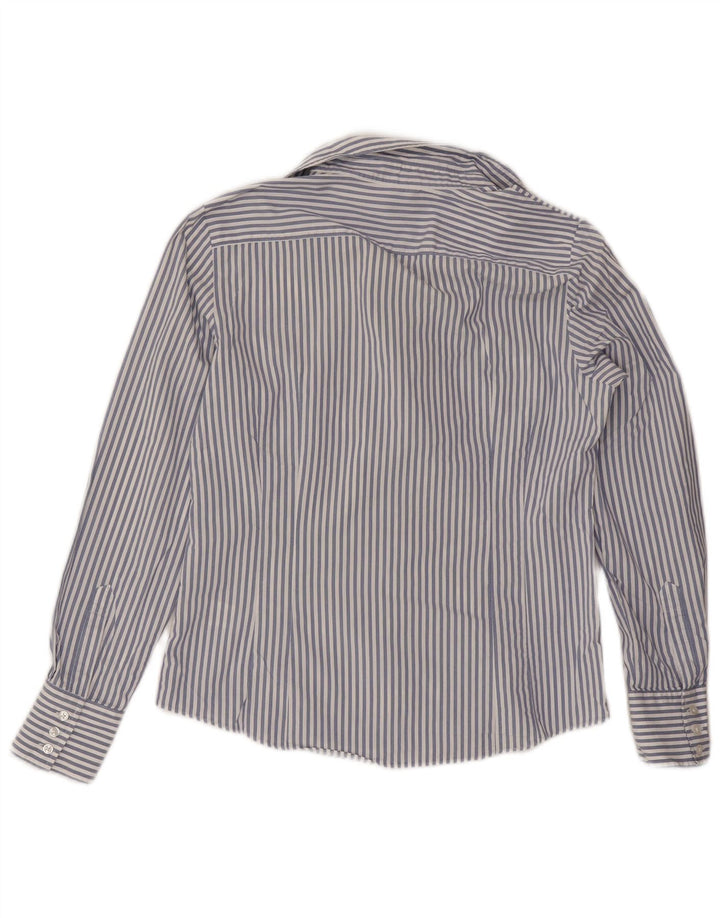 Marks & Spencer Chemise femme UK 12 Coton à fines rayures bleu marine moyen