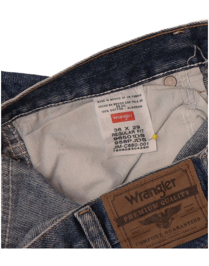 Wrangler Jean droit coupe classique pour homme W36 L29 Bleu
