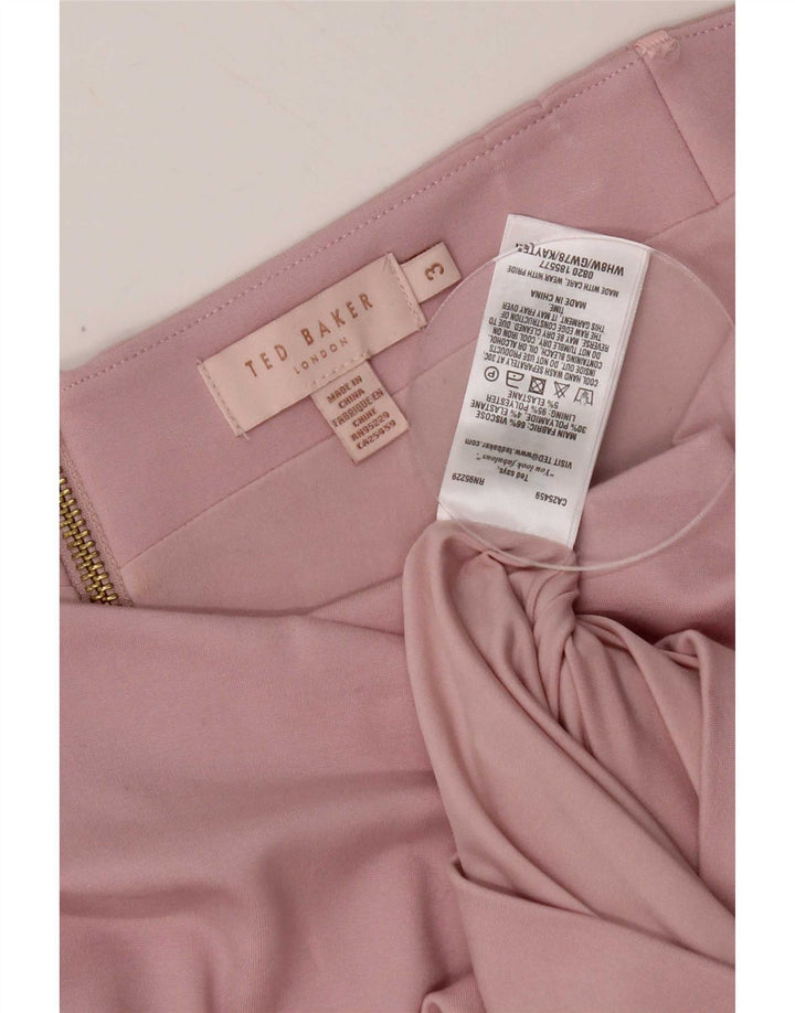 Ted Baker Haut court à épaules dénudées pour femme Taille 3 Viscose rose moyen