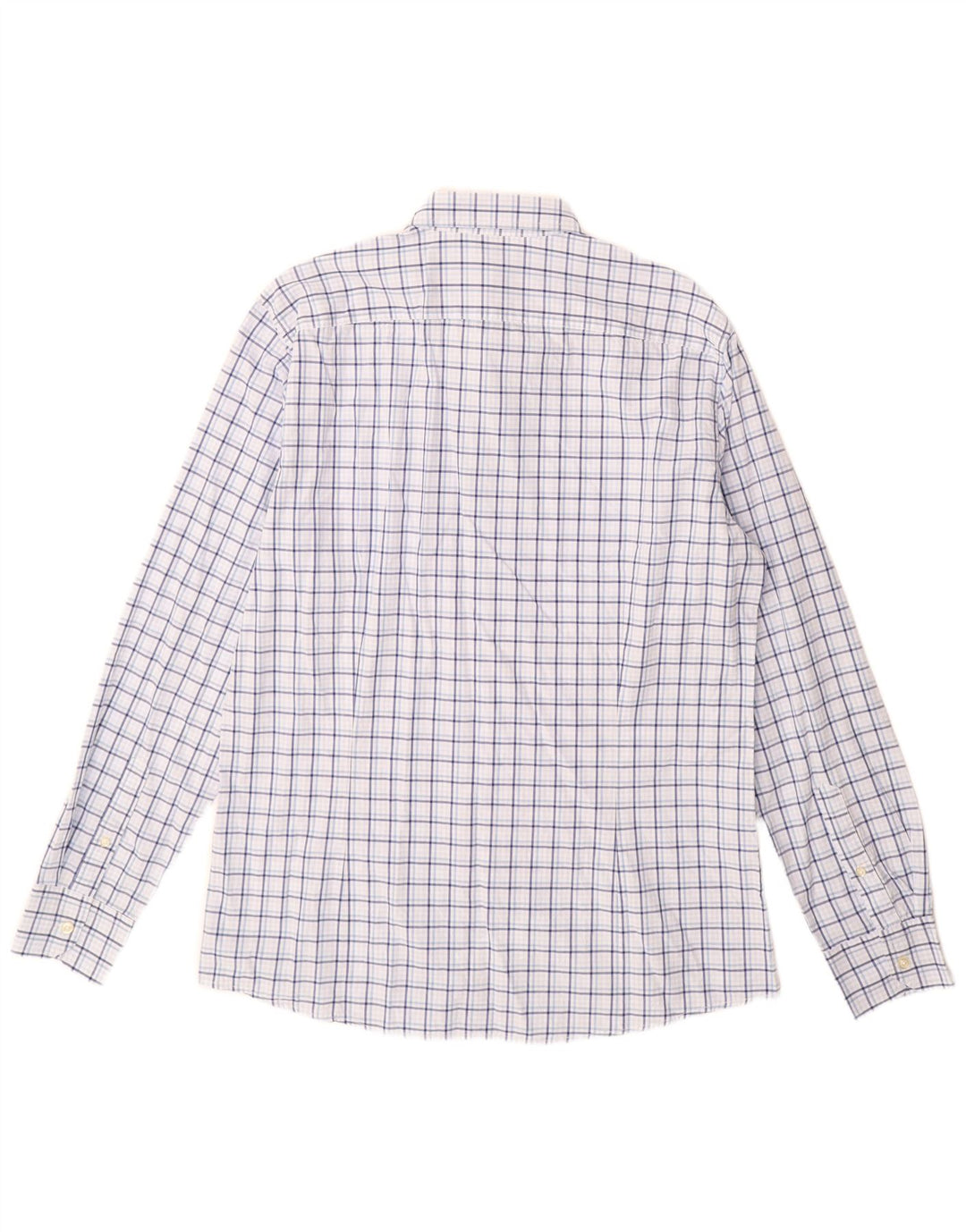 Benetton Chemise Homme XL Bleu Carreaux Coton