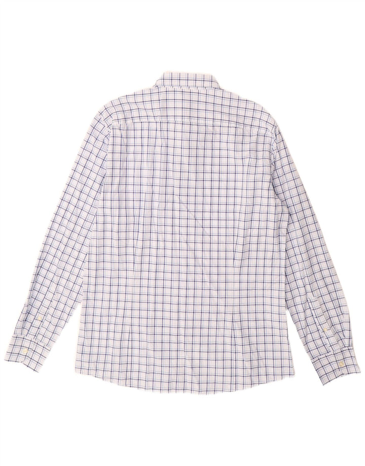 Benetton Chemise Homme XL Bleu Carreaux Coton