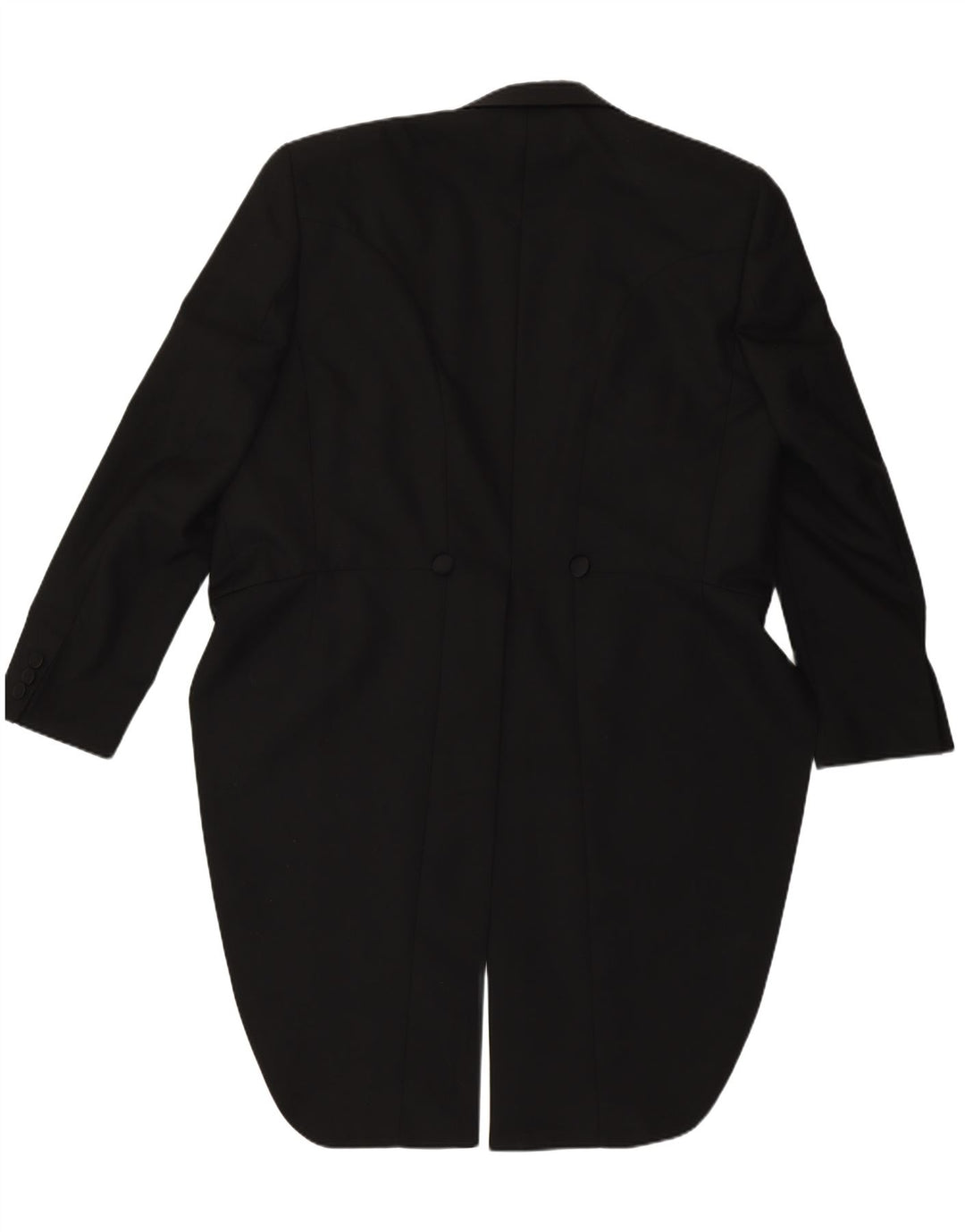 Vintage Mens Tailcoat Blazer Veste EU 50 Grand Noir Polyester