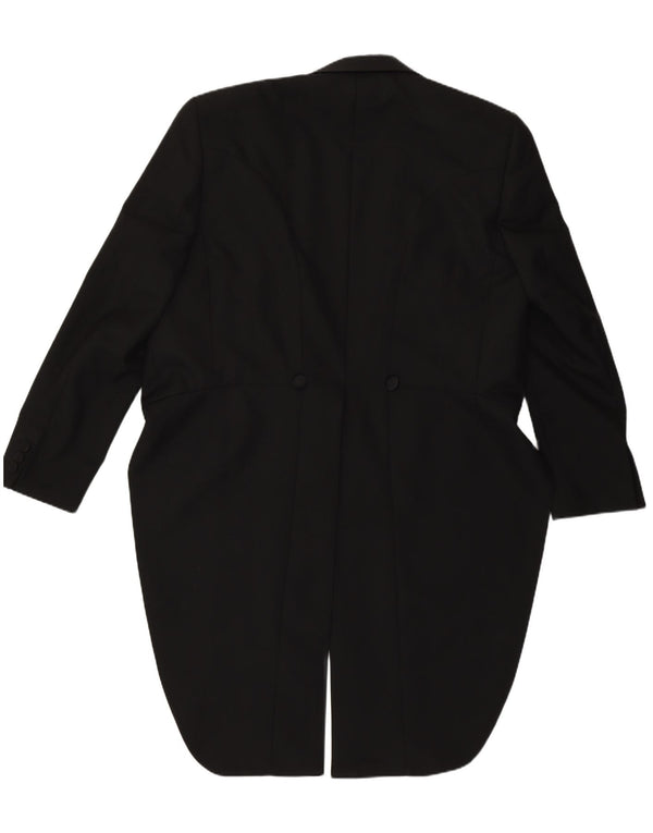 Vintage Mens Tailcoat Blazer Veste EU 50 Grand Noir Polyester