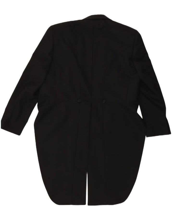 Vintage Mens Tailcoat Blazer Veste EU 50 Grand Noir Polyester