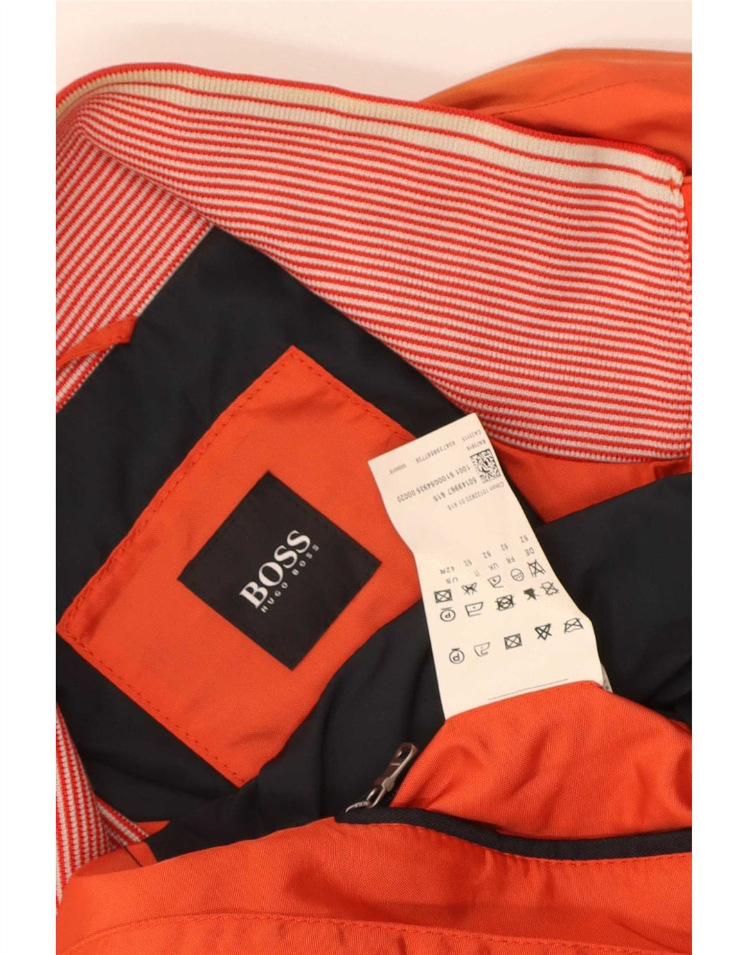 Hugo Boss Veste bomber courte pour homme EU 52 XL Orange Polyamide