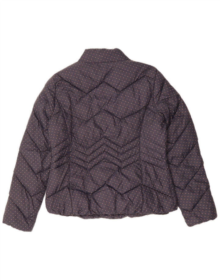 Diana Gallesi Veste matelassée pour femme UK 16 Large Bleu marine à pois en polyamide