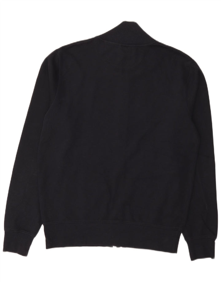 Gant Cardigan entièrement zippé pour homme en coton bleu marine Taille L