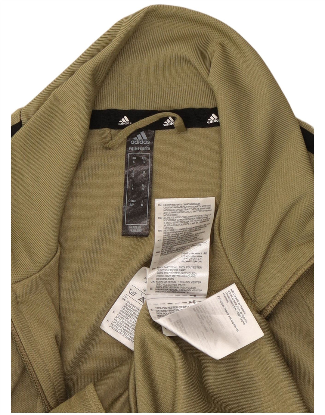 ADIDAS Veste de survêtement Aeroready pour hommes, petit, kaki, polyester