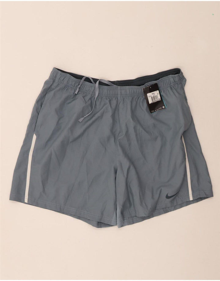 Nike Short de sport Dri Fit pour homme 2XL Gris Polyester