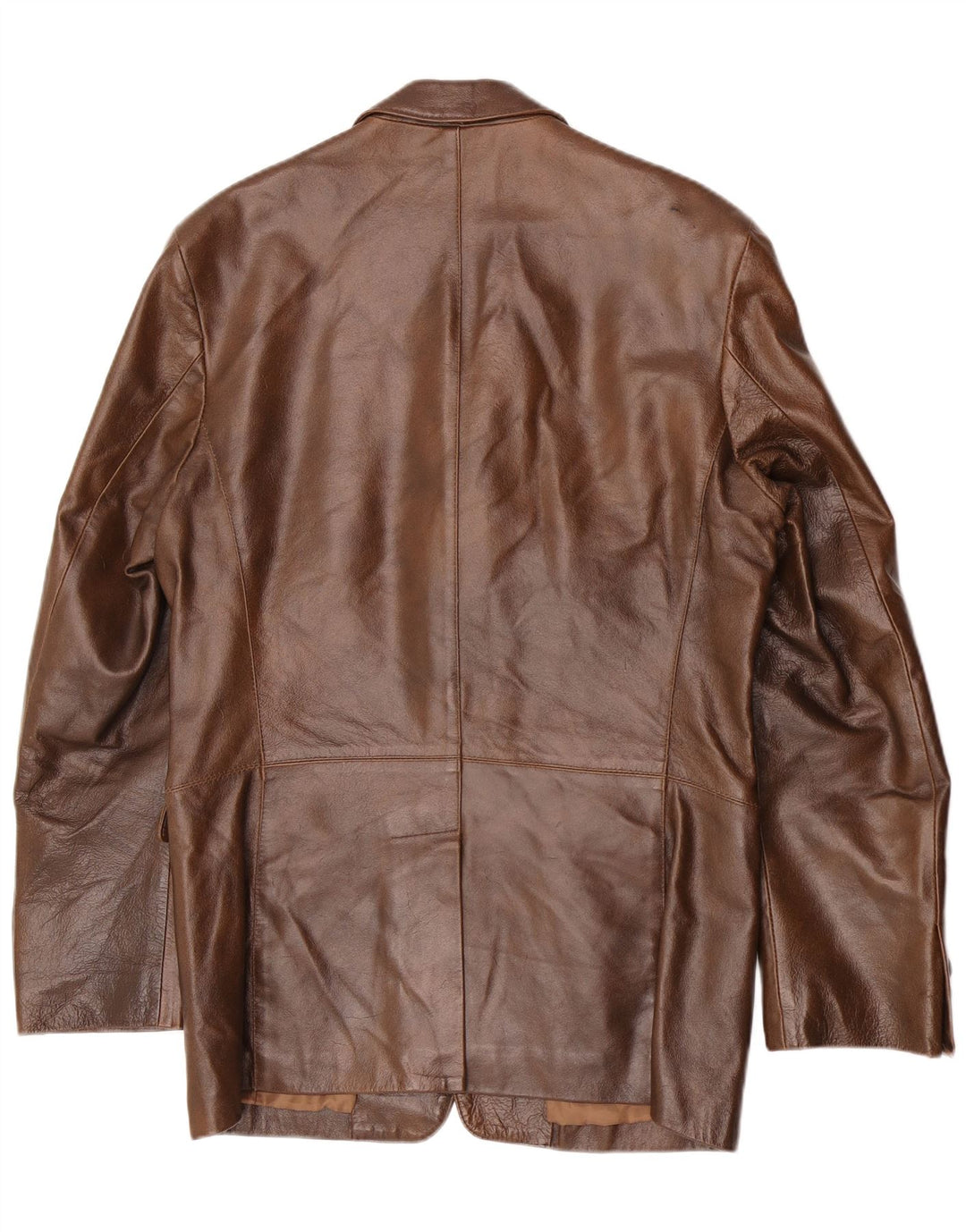 veste en cuir homme vintage UK 36 Petit Marron Classique