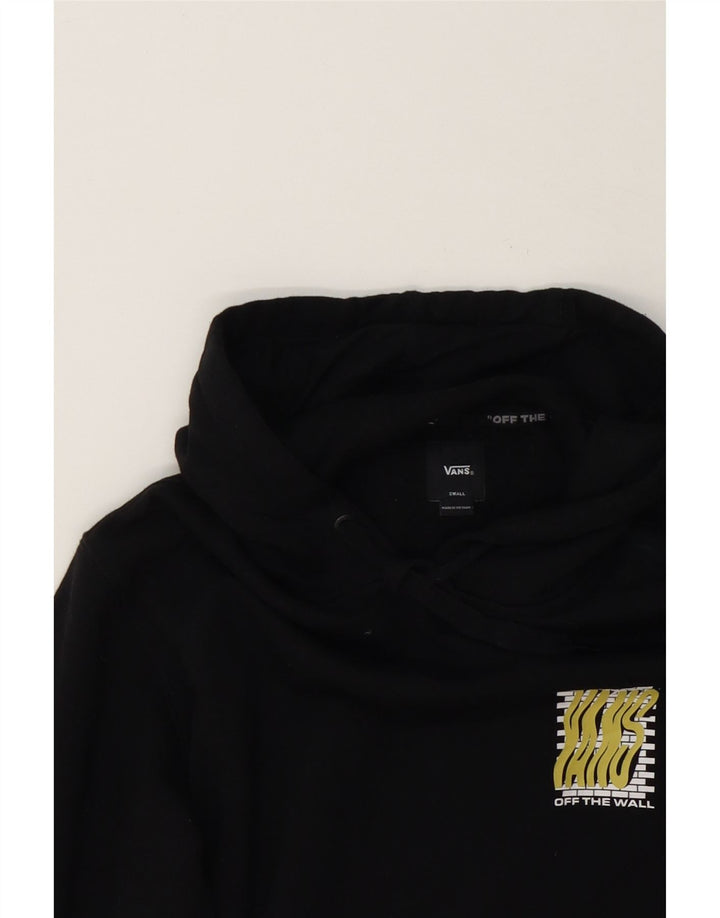 VANS Mens Graphic Hoodie Jumper Small Black Vintage Vans and Second-Hand Vans from Messina Hembry 