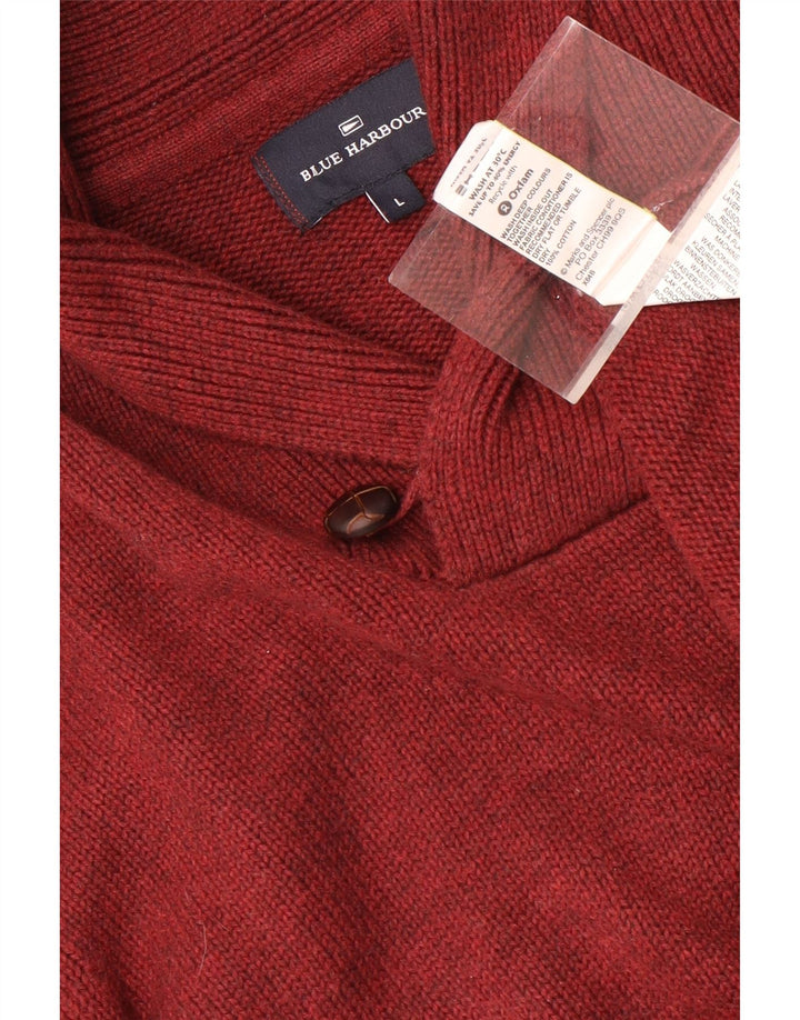 Marks & Spencer Pull à col châle Blue Harbor pour hommes, grand rouge