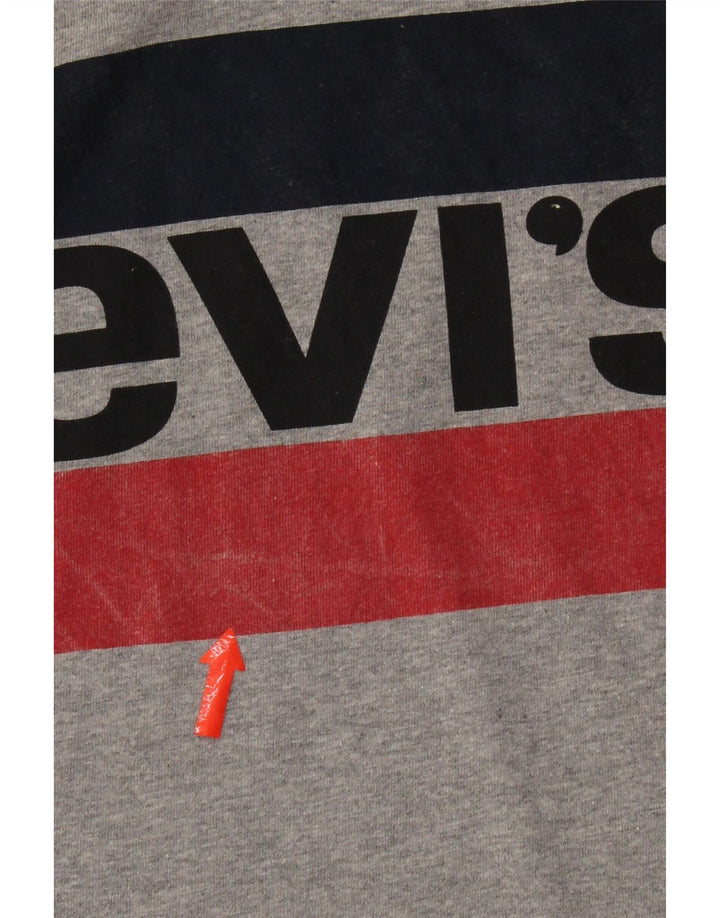 Levi's T-Shirt Standard Graphic Homme Large Gris Moucheté Coton