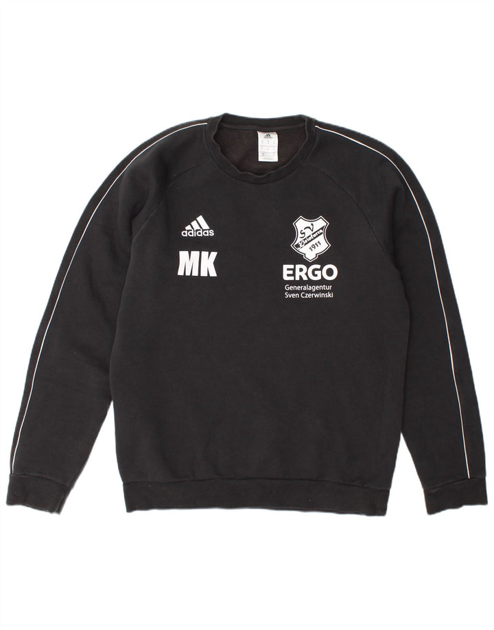 Adidas Sweat-shirt graphique pour homme en coton noir moyen