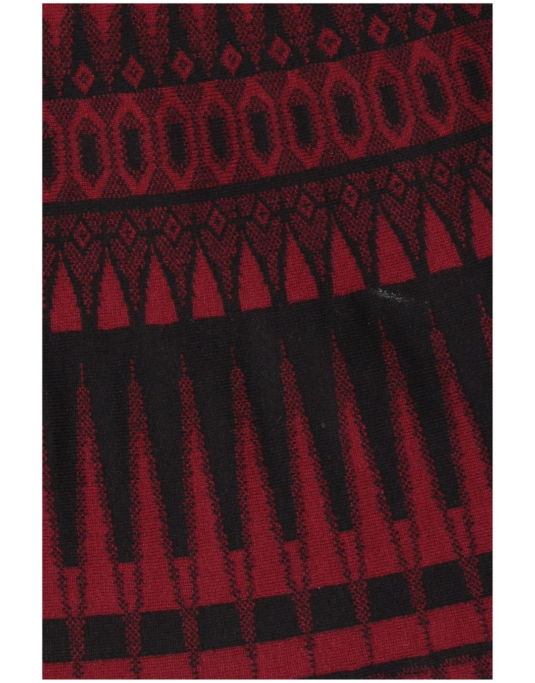 HOBBS Robe pull à manches 3/4 pour femme UK 10 Petite viscose géométrique rouge