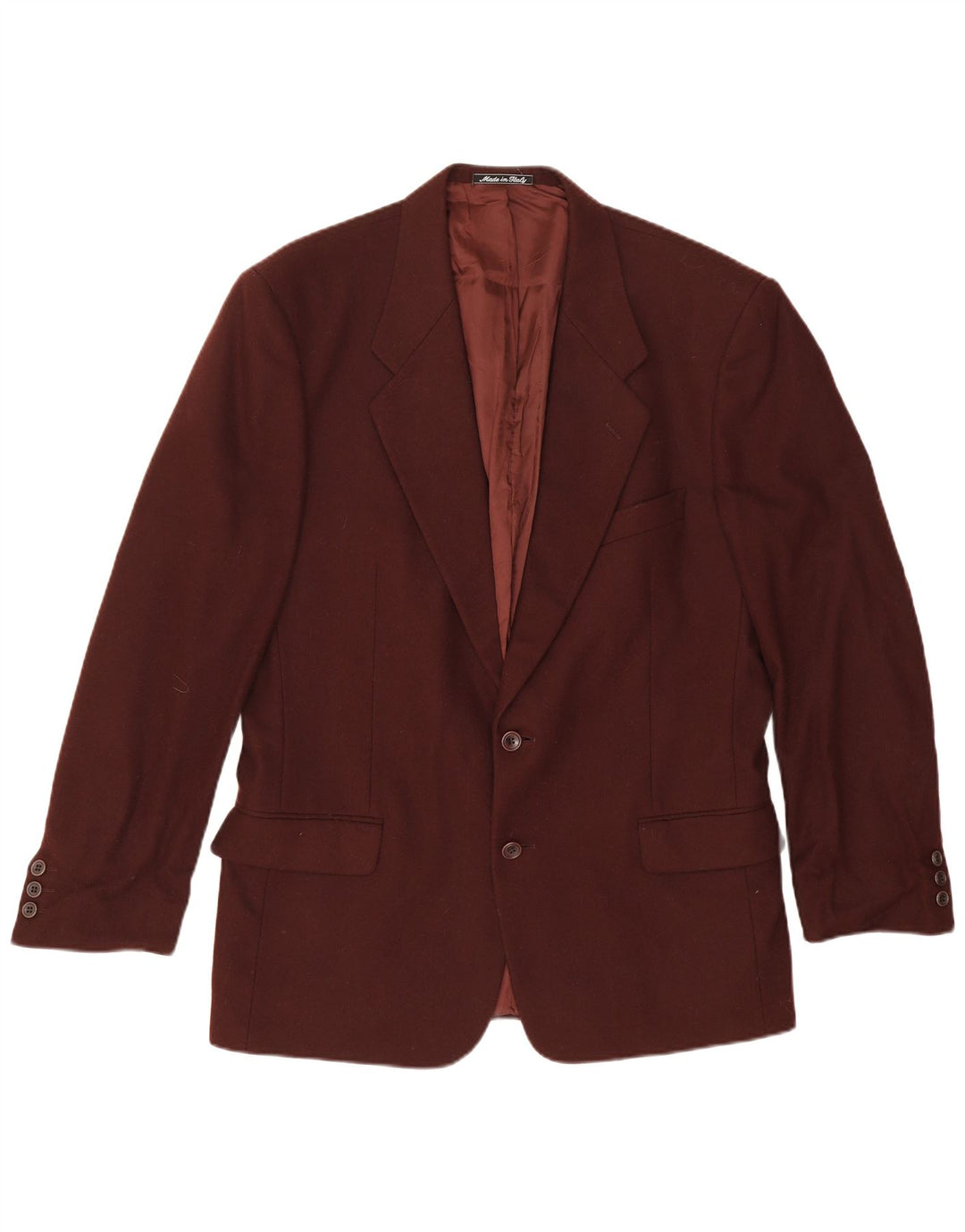 Facis Veste blazer longue à 2 boutons pour homme IT 52 XL en laine vierge bordeaux