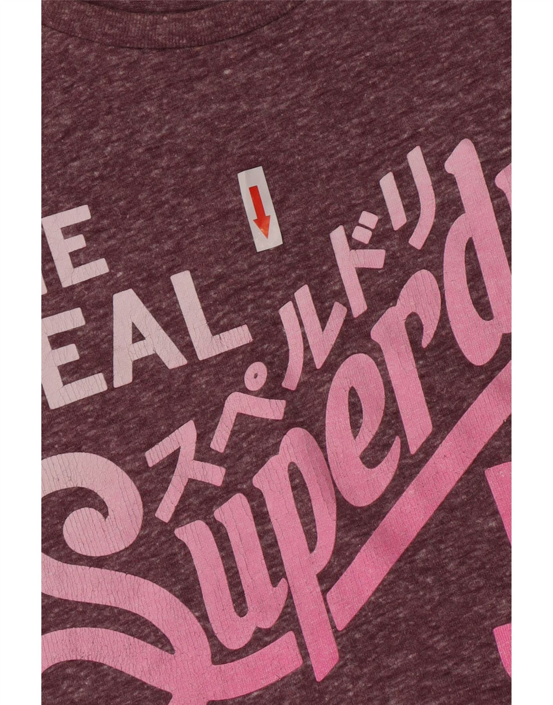 Superdry T-shirt graphique pour femme UK 10 Small Violet Polyester