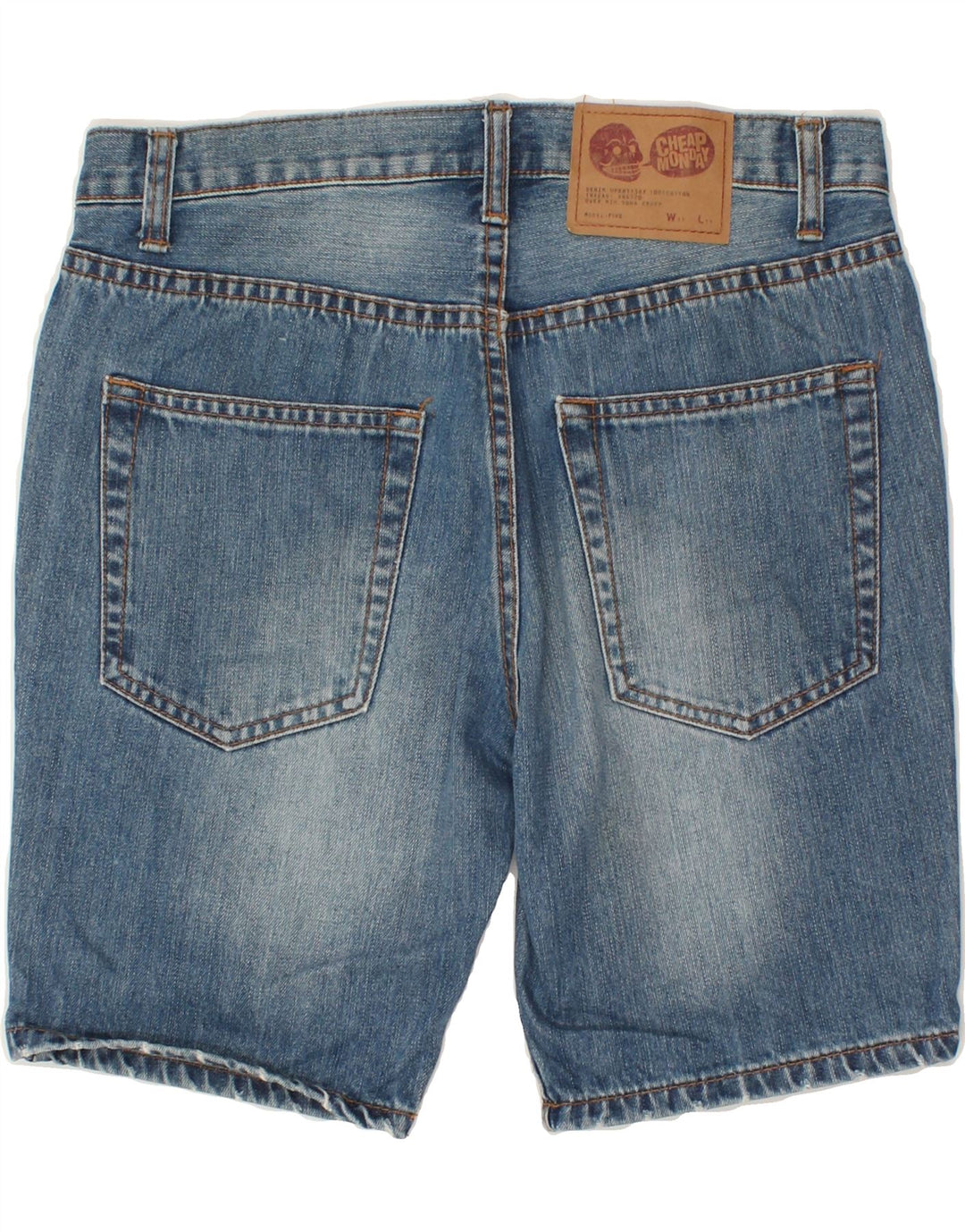 CHEAP MONDAY Mens Denim Shorts W29 Medium Blue Cotton Vintage Cheap Monday and Second-Hand Cheap Monday from Messina Hembry 