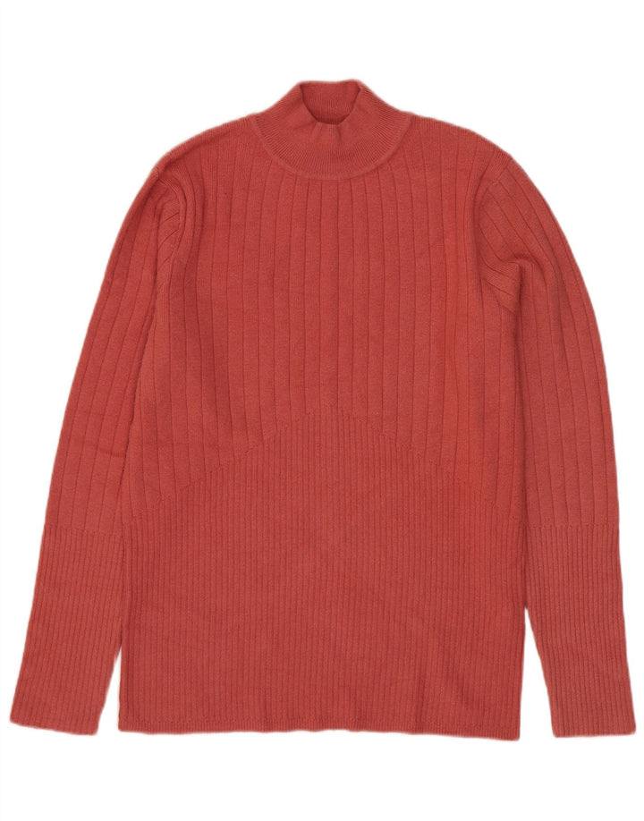Marks & Spencer Pull col roulé pour femme UK 12 Viscose rouge moyen