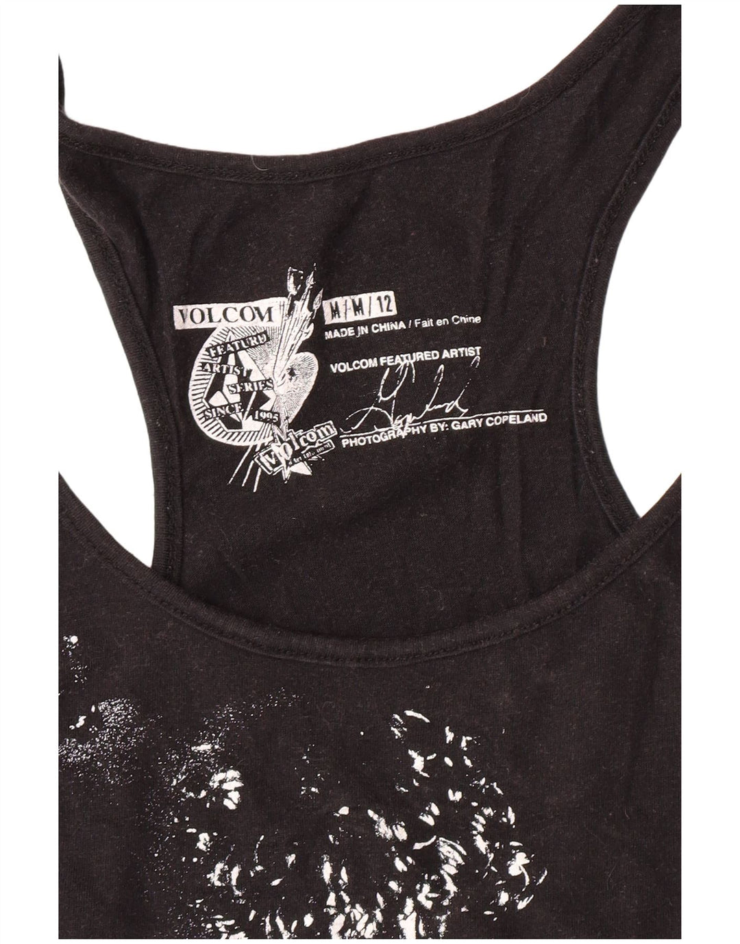 Volcom Débardeur graphique pour femme UK 12 Medium Black Rock