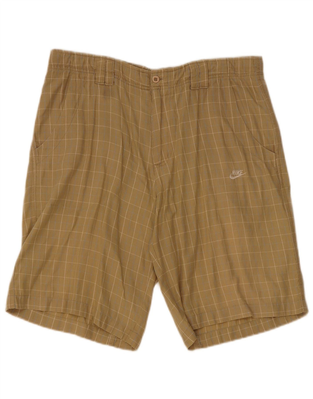 Nike Short chino coupe classique pour homme Petit W30 Beige à carreaux