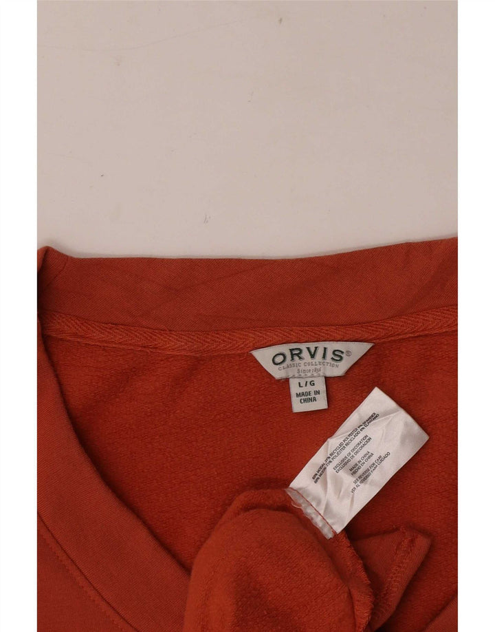 Orvis Sweat-shirt surdimensionné pour femme UK 16 Large Orange Modal