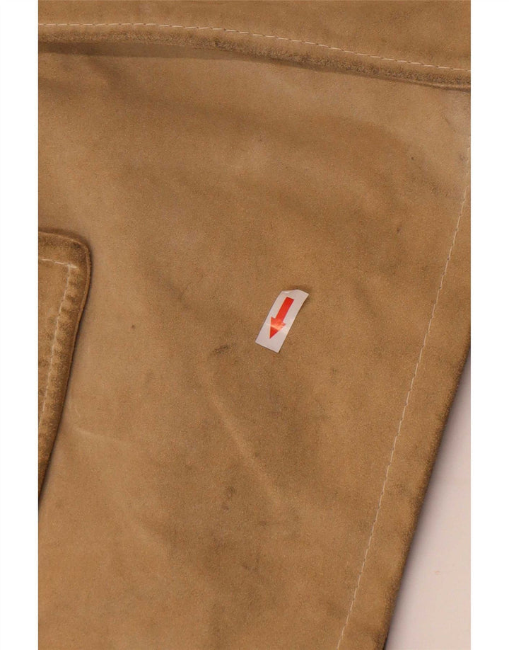 veste en daim homme vintage UK 38 cuir beige moyen