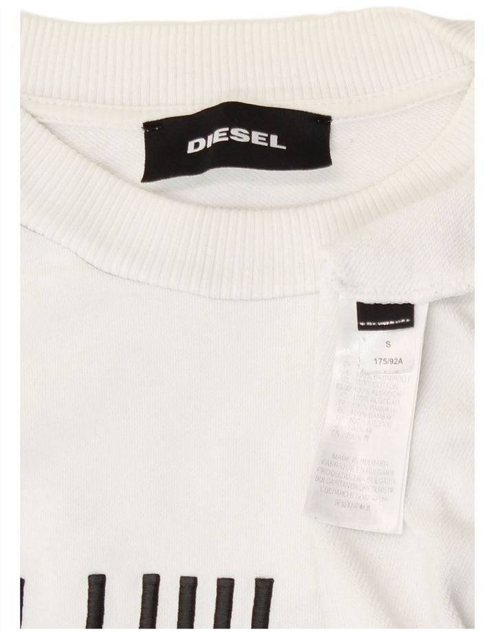 Diesel Sweat-shirt graphique pour homme Petit coton blanc