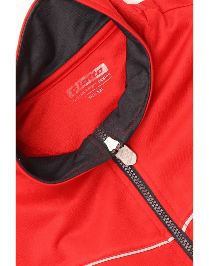 Lotto Veste de survêtement pour homme 2XL Rouge Colourblock