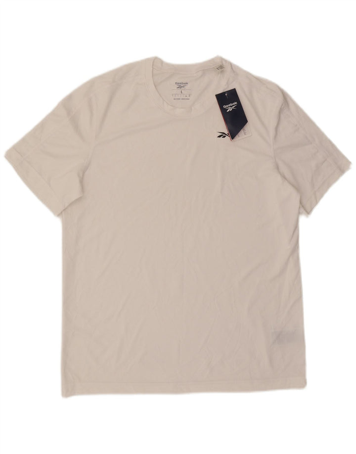 Reebok T-Shirt Homme Haut Large Blanc Polyester