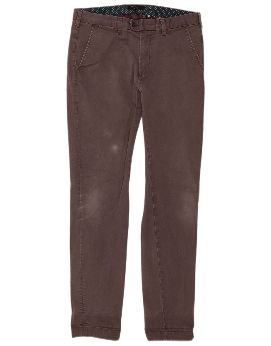 Ted Baker Pantalon Chino Slim Homme W30 L30 Gris Coton