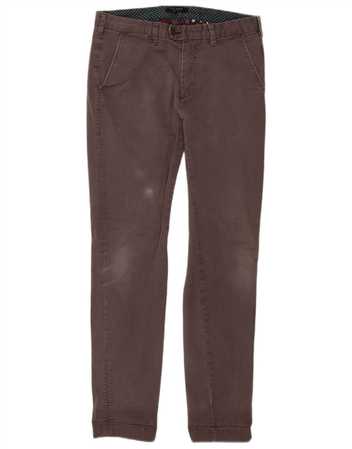 Ted Baker Pantalon Chino Slim Homme W30 L30 Gris Coton