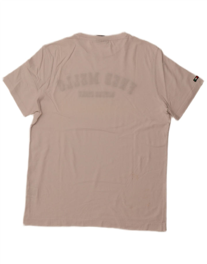 FRED MELLO T-Shirt Graphique Homme Grand Blanc Coton