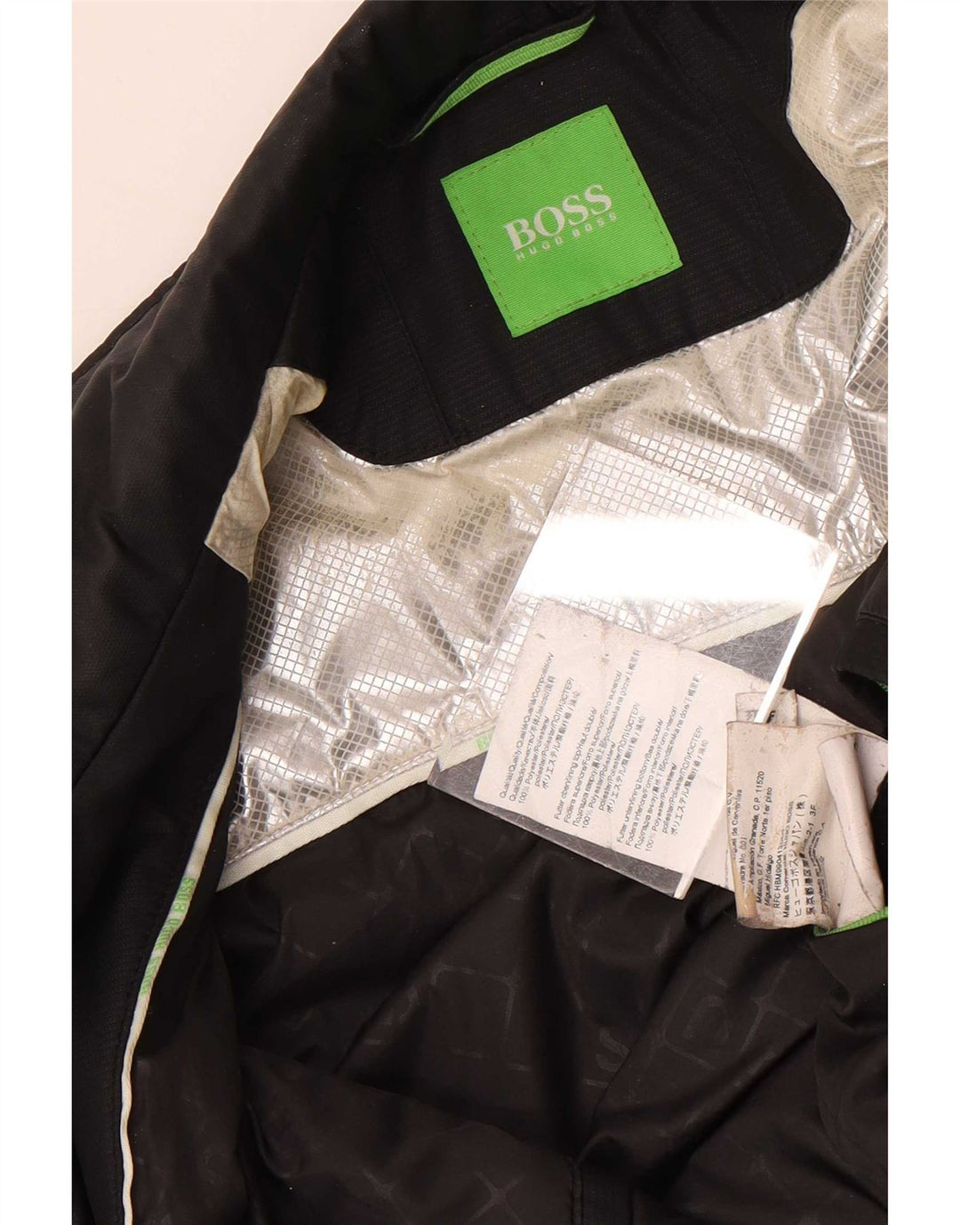 Hugo Boss Veste Bomber Homme UK 38 Moyen Noir Polyester