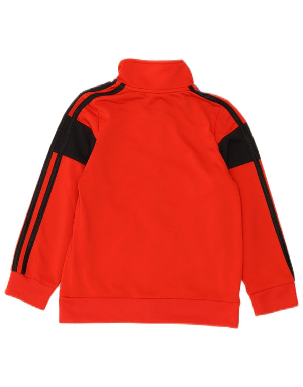 Adidas Veste de Survêtement Garçon 4-5 Ans Rouge Colorblock Polyester