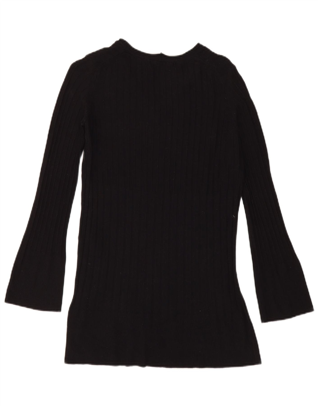 Marks & Spencer Pull col en V pour femme UK 8 Small Noir Viscose